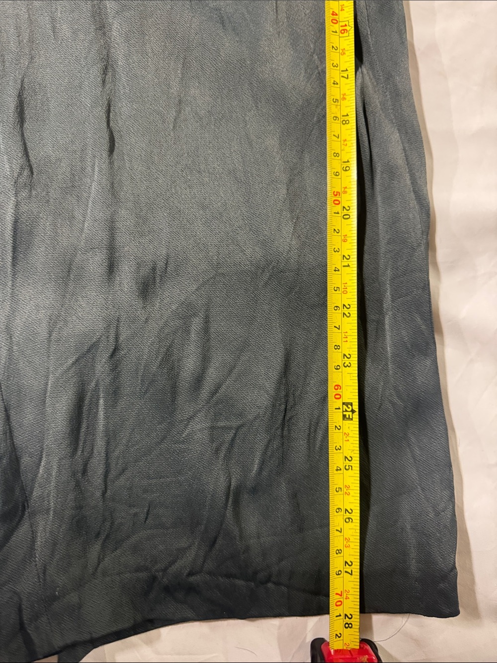 Zara pants and button front satin blouse smooth in Slate grey - Picture 7 of 16